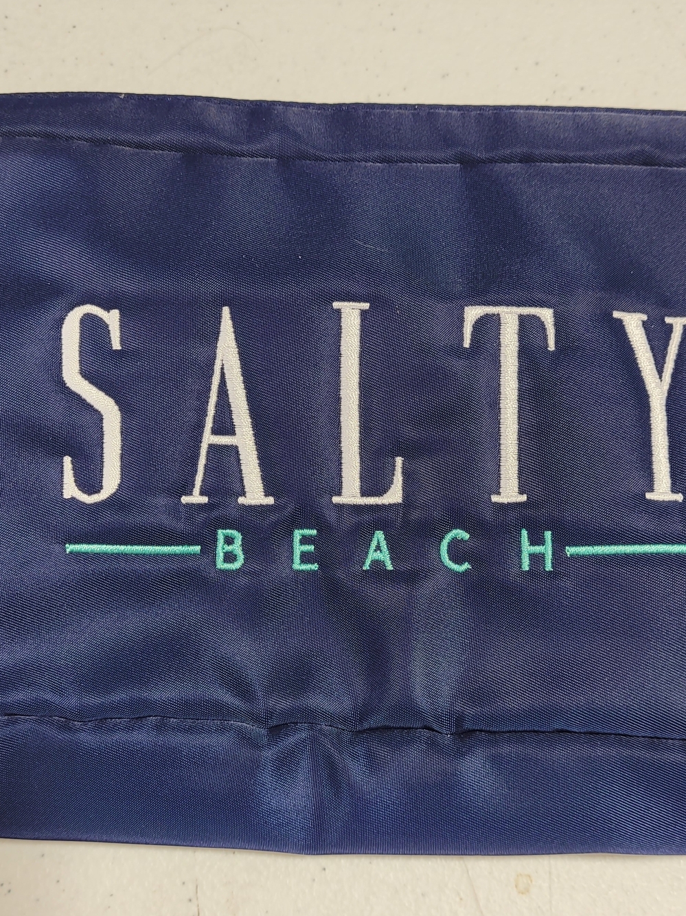 Navy and Teal Zip Pouch